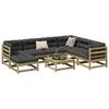 VidaXL Garden Lounge Set 8 Pcs with Cushions Impregnated Pine Wood 3299559