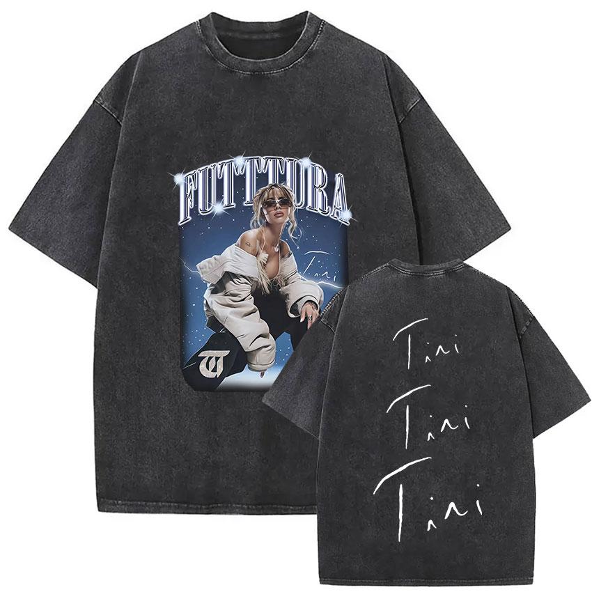 Vintage Washed Tini Stoessel Tour 2026 Graphic TShirt Men Women Casual High Quality Fashion Oversized Cotton T Shirt Streetwear