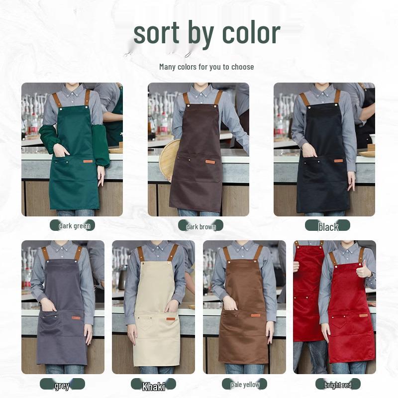New Waterproof & Oil-Proof Kitchen Apron: Women's Dirt-Resistant Catering Apron with Custom Logo
