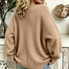 Women's V-Neck Casual Sweater, Loose Fit Sleeve, Color for Fall and Winter