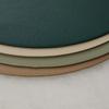 Home Use Solid Color Semi-PU Leather Placemat Waterproof Oil-Resistant Heat-Resistant Table Mats Dining Hotel Settings