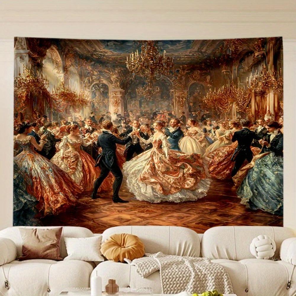 

Tapestry Multiple Sizes Printed Luxury Palace Ball Masquerade Vintage Art Polyester Bedroom Office Party Dorm Decor Room Gift 74x94cm(29x37in)