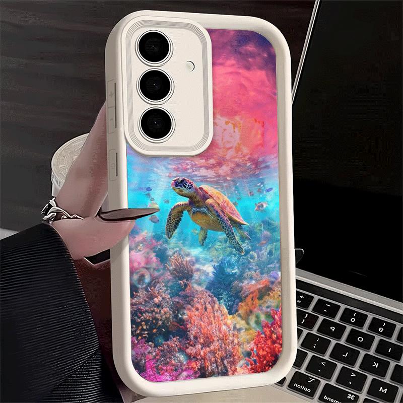 Summer Sea Turtle Cute Soft Phone Case for Samsung Galaxy S26 Ultra S25 Edge S24 S23 S22 Plus S21 S20 FE 5G Shell Silicone Funda
