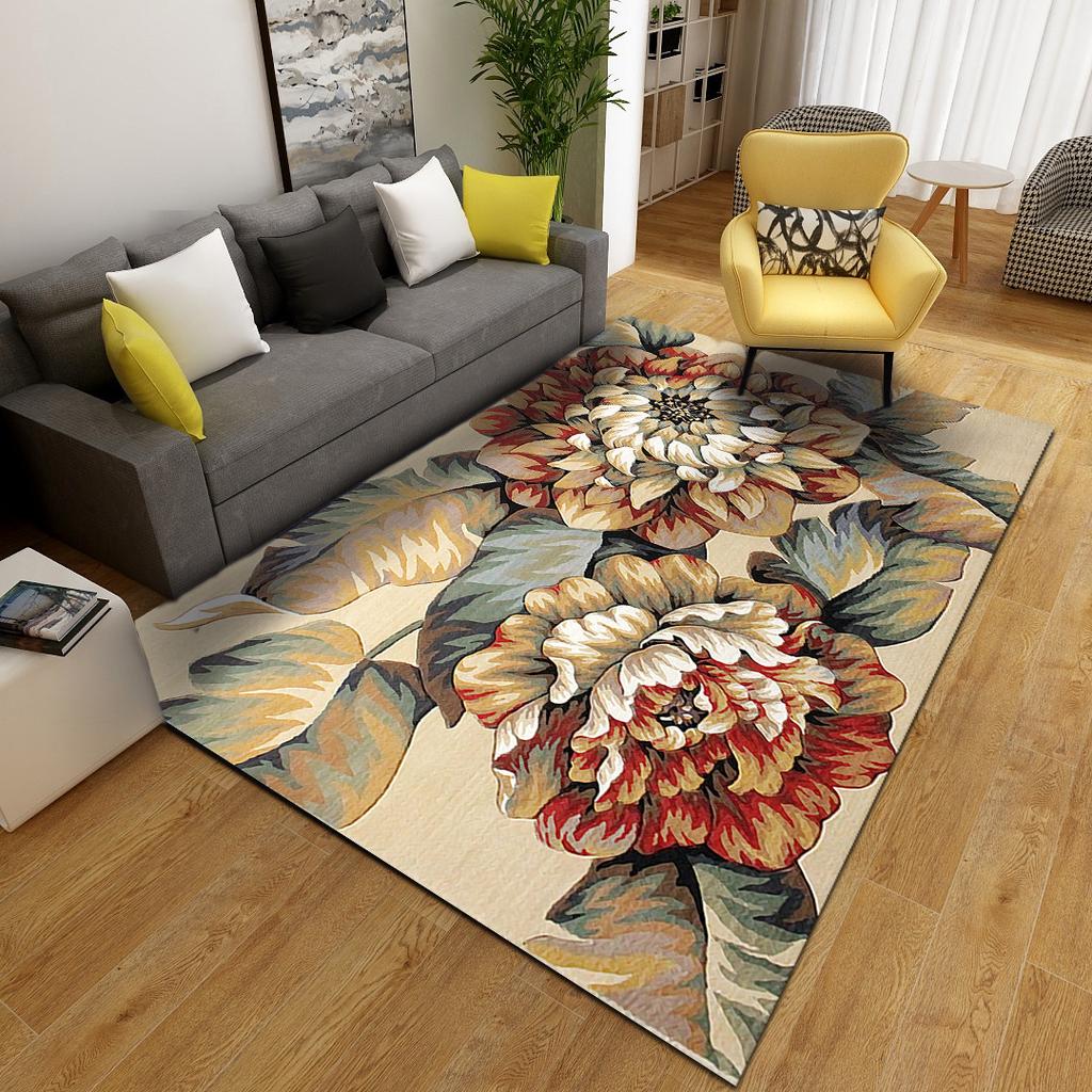 Nordic Floral Carpets Plant Abstract Floral Home Carpet Hotel Living Rooms Bedrooms Bedside Carpets