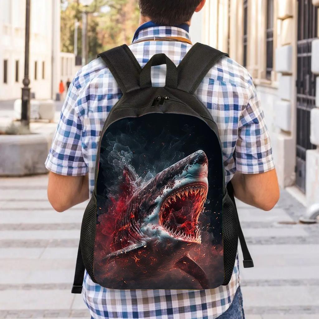 3D batoh s potlačou žraloka, školský batoh pre deti, kreslené zvieratá, potlačené školské tašky pre chlapcov a dievčatá, ľahký detský batoh