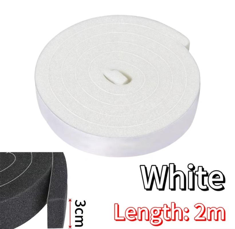 2-6pcs Self-Adhesive Sponge Foam Insulation Tape Door Window Sealing Strip Weather Stripping Soundproof Windproof Dustproof Seal