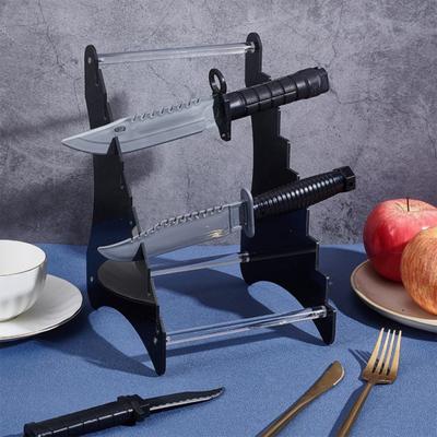 Cutter-Präsentationsständer, transparenter Besteckblockhalter aus Acryl für die Arbeitsplatte, organisierte Präsentation, einfache Installation, Mehrzweck-Obstschneider-Gestellständer