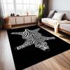 Zebra Pattern Area Rug Modern Art Design Carpet Non-Slip Floor Mat for Living Room Home Decoration Black White Striped Carpet