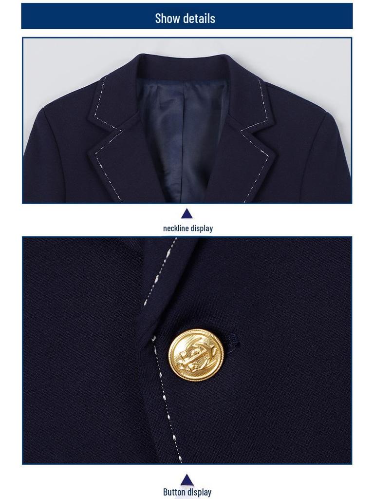 British Style Kindergarten Uniforms: Children's Formal Suit Jackets for Boys and Girls