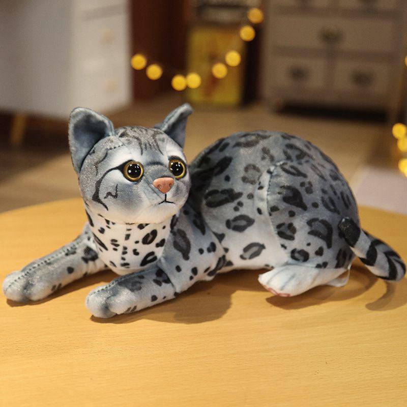 Realistic Simulation Cat Stuffed Plush Toy For Kids Home Decor And Gift