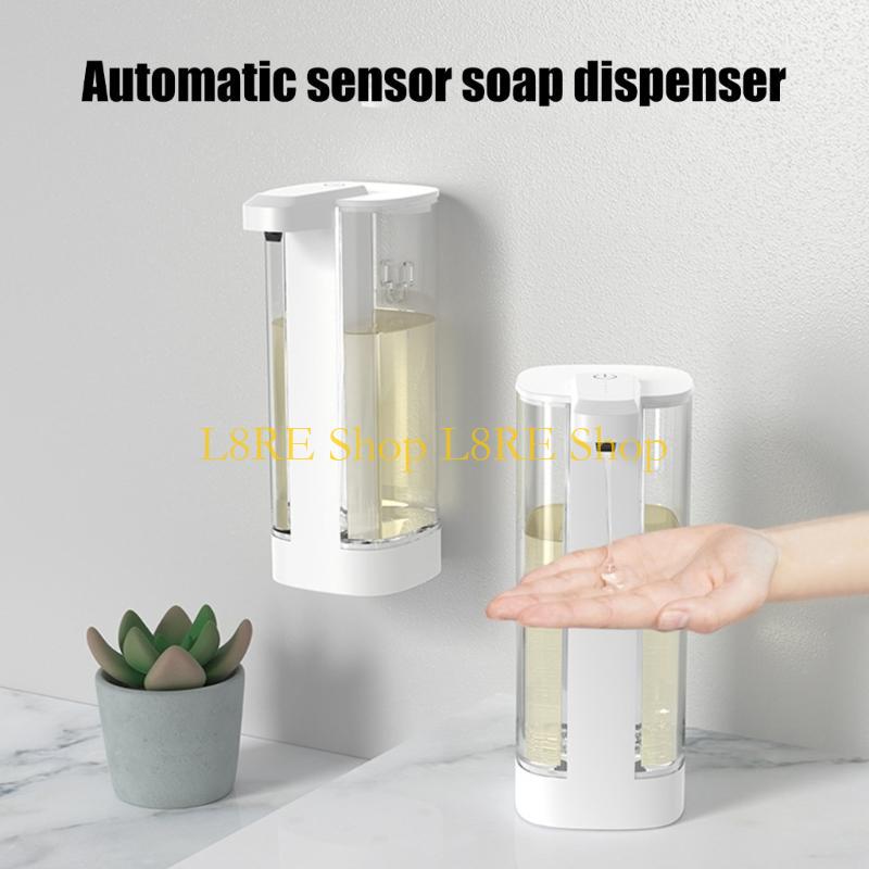 L8RE Wall Mounted Automatic Soap Dispenser USB Rechargeable Touchless Design Suitable for Kitchen Bathroom and Public Spaces