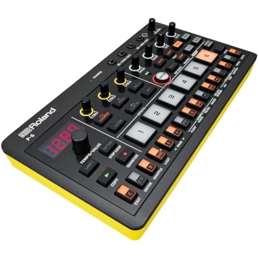 Roland Roland AiraCompact Creative Sampler P-6 Granular Sound Sequencer with Built-in Mic, USB-C ...