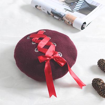 Girls Vintage Style Berets Ladies Fashion Elegant Beanie Bowknot Hats Outdoor Travel Cap