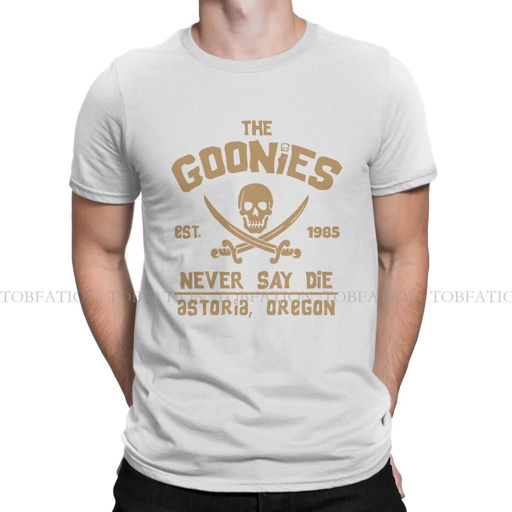 The Goonies Movie Tshirt For Men Never Say Die Basic Leisure Sweatshirts T Shirt 100 Cotton Trendy Fluffy