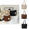 Versatile Pu Leather Tote Bag For Women 2023 Street Style Commuter Shoulder Bag With Inner Pockets