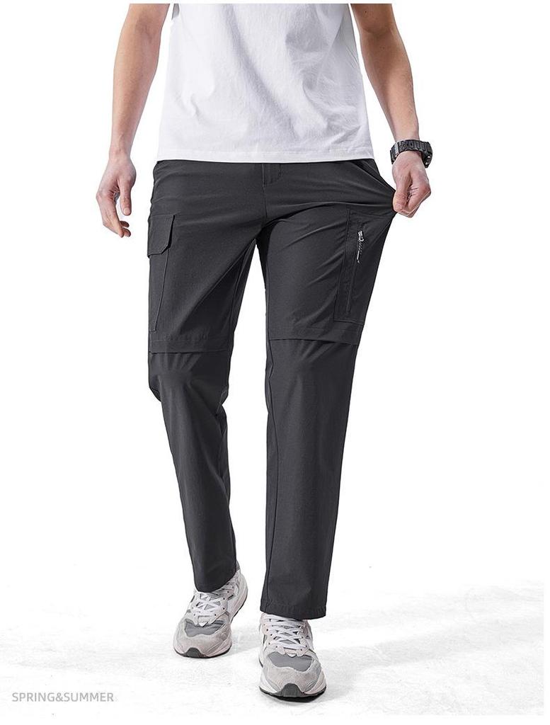 2039 Quick-Drying Elastic Nylon Ice Silk Paratrooper Hiking Pants