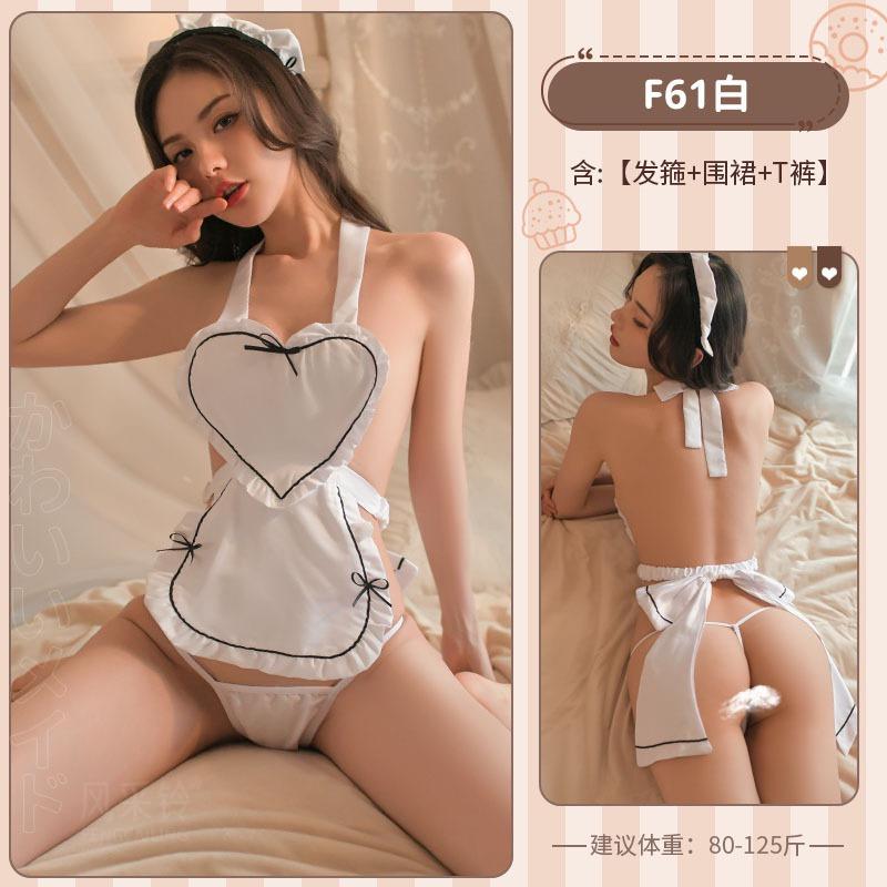 Style Bell Sex Underwear Sexy Love Maid Dress Maid Hot Apron Passion Character Uniform Set