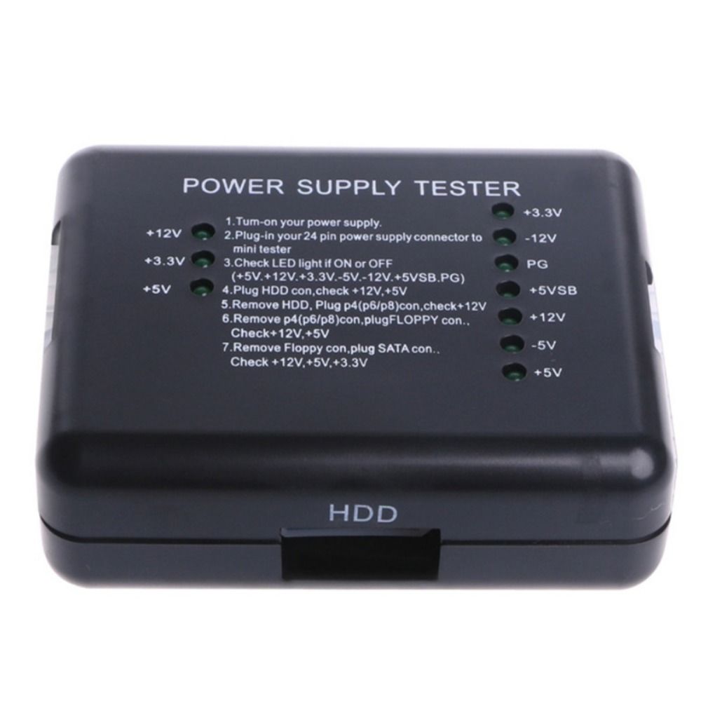 LED Indicator Light Power Supply Tester 20/24 Pin Computer Power Supply Checker  PC Power Supply