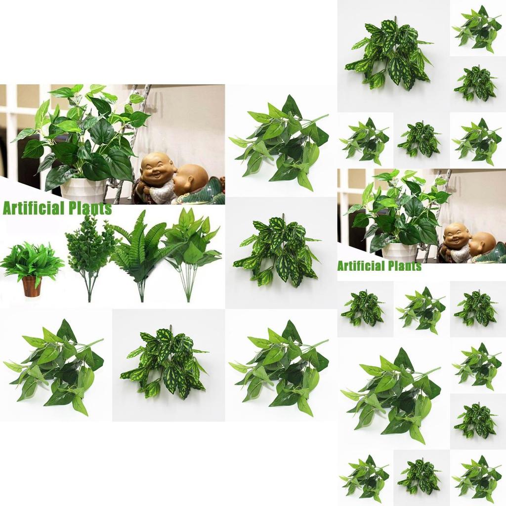 Elegant 33cm Artificial Plants For Home Office And Wedding Decor With Realistic Green Foliage