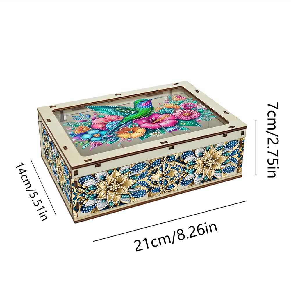 Diamond Painting Storage Box Wooden Box DIY 5D Diamond Painting Jewelry Box Diamond Painting Container Box for Women