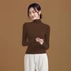 Women's High-Neck Slim-Fit Long-Sleeved Top: Stylish & Comfortable for Spring/Autumn.