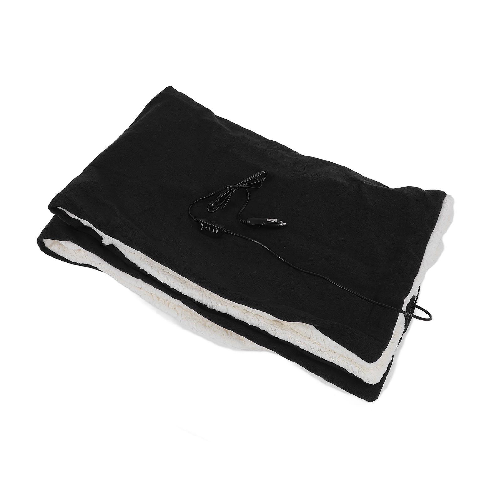

Heated Blanket Electric Throw 12V Soft Cotton Heating Throw Blanket for Keeping Warm in Home Office Black