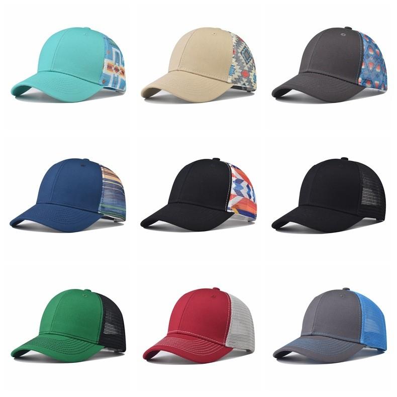 Pattern Geometric Cotton Baseball Cap Curved Outdoor Activities Travel Supplies