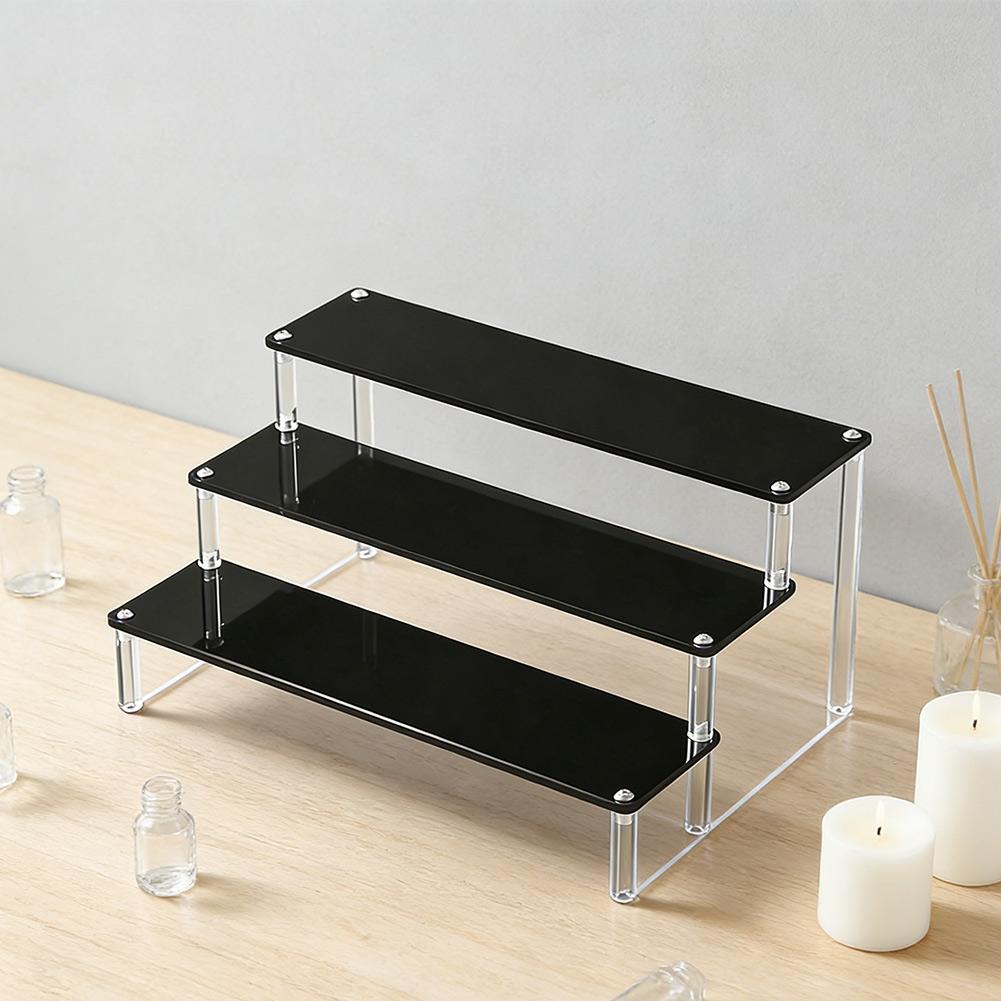 1 Pcs 1-5 Layers Acrylic Ladder Display Stand Perfume Doll Cakes Transparent Acrylic Storage Display Rack