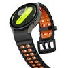 Inga Mellanrum Tvåfärgad Marin Sport Silikonrem För Samsung Galaxy Watch 7 FE 6 5 Pro 4 44mm 40mm Klocka och Armbandsrem