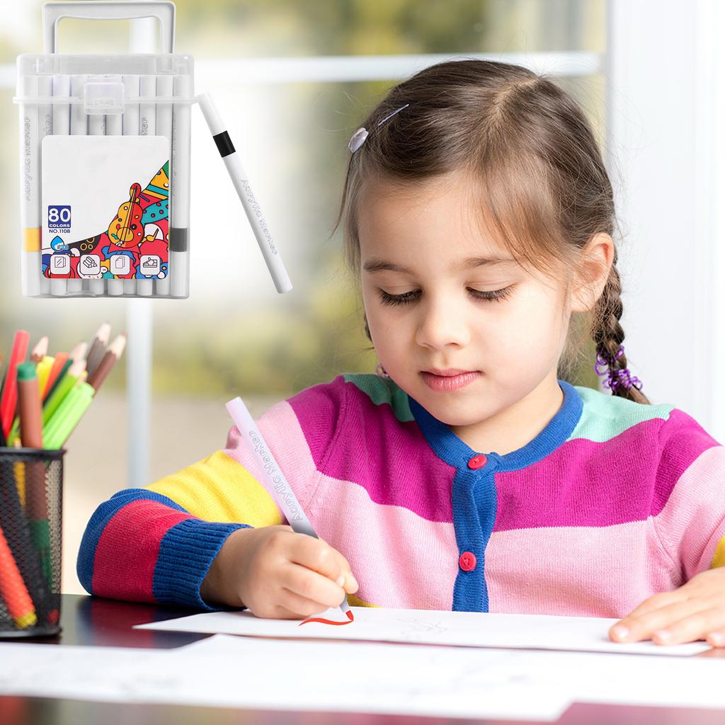 24/36/48/60/80/100/120ml Acrylic Paint Markers Art Drawing Pens Set