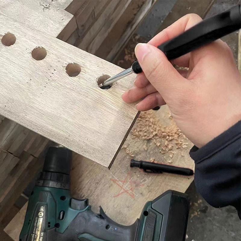 Stock Multifunctional Graffiti Tool with Deep Hole Pencil for Writing Woodworking Graffiti Line Measurement Taking Shape Round Gauge