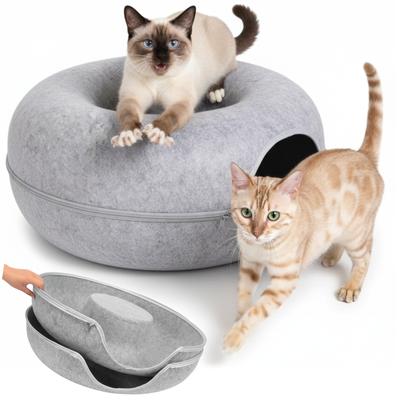 Bed Tunnel Donut House Bed Anti-stress Toy for Cats Round PetJet