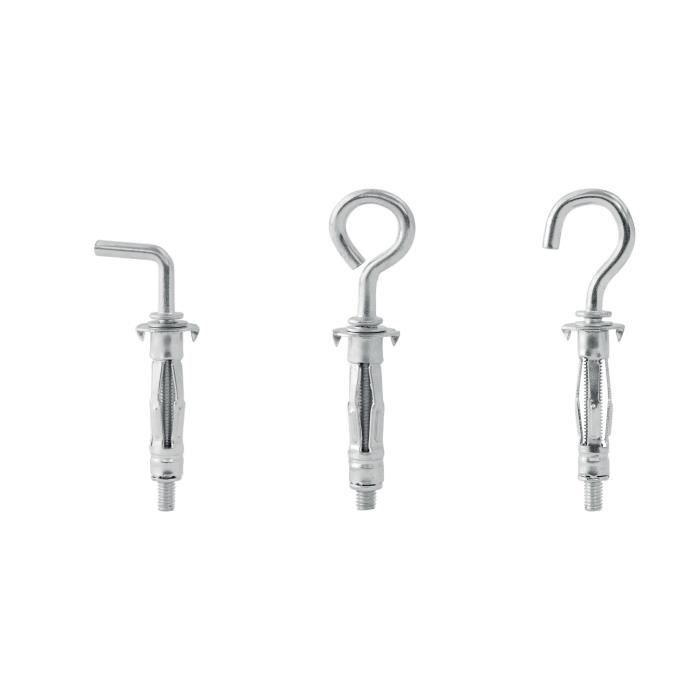 Chevilles à Expansion - RAPID - Métal pour Cloison Plâtre 3-13mm - Lot 12 Vis Crochet Mural - Charge Max 25 kg - (5001556)