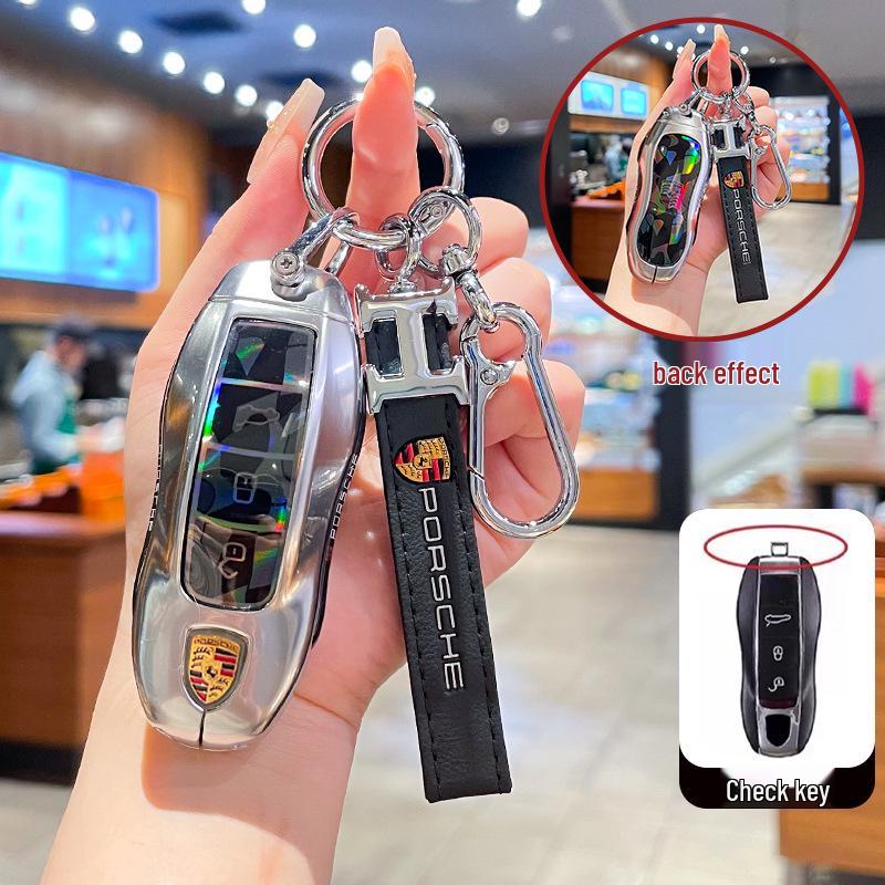 Compatible with Porsche Macan New Energy Key Case 2024/2025 Macan4 Jinchi EV Metal Shell