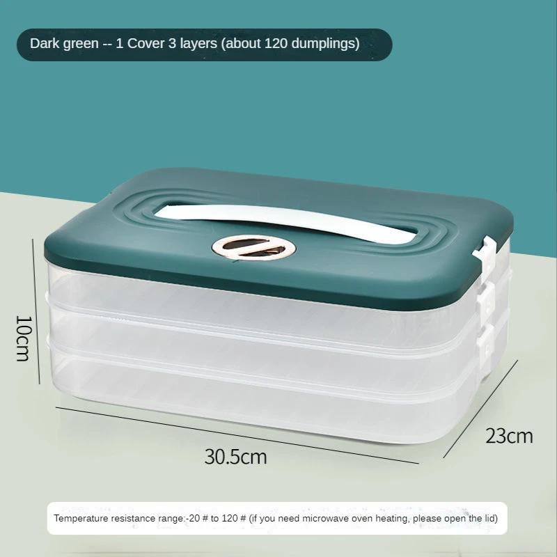 Dumpling Special Storage Box Refrigerator Dumplings Quick-frozen Multi-layer Tray Household Food Storage Box Food Grade