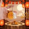 Portable Mooncake Little Rabbit Keychain Creative Mini Mooncake Rabbit Keychain  Party Favors