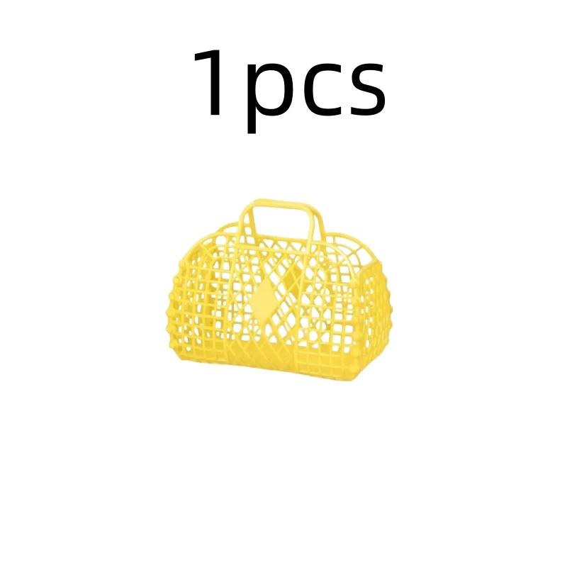 Detachable Shower Basket Plastic Bath Basket Bathroom Hollow Wash Storage Basket Shopping Basket