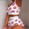 The New Two-Piece Pyjamas with Suspenders Sexy Suspender Pajamas Two-piece Set