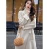 Moka'na French Hepburn Style Long Sleeve Women's Coat