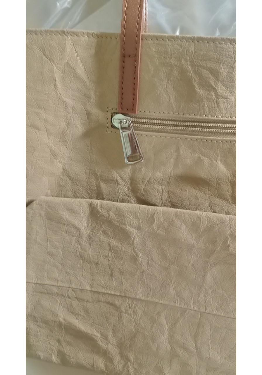 Eco-Friendly Brown Tyvek Tote: Large Capacity, Waterproof, Shoulder & Crossbody Options