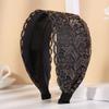 Ins Wide Side Lace Mesh Hair Band Flowers Non Slip Women Lace Hairbands Hollow Pattern Elastic Hair Hoop Hair Accessories