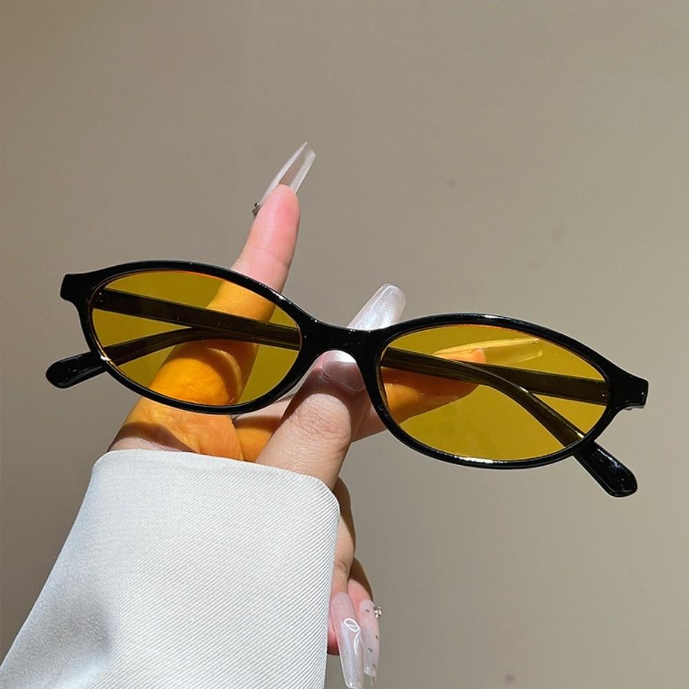 Sexy UV Protection Sun Glasses Small Frame Oval Frame Cycling Eyewear Outdoor Street Photography Women Sunglasses Women