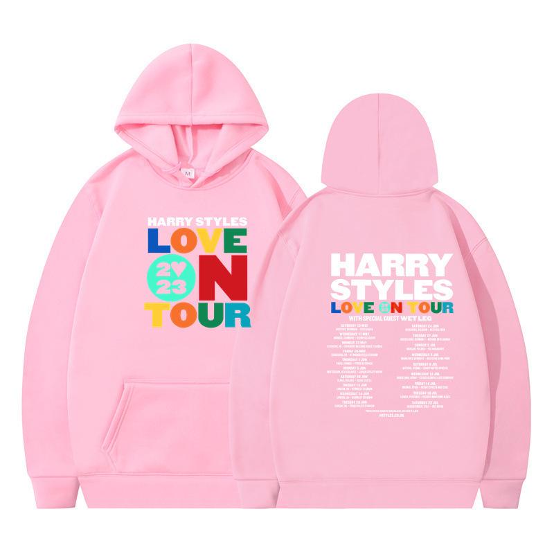 SS26 New Arrivals: Harry Styles Print Unisex Loose Casual Fleece-Lined Hoodie