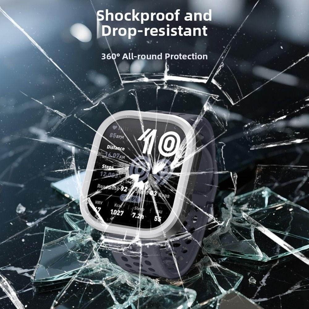 Replacement Metal Watch Bezel Protective Anti-Scratch Watch Case Shockproof Screen Protector for Garmin VivoActive 6