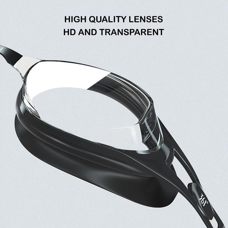 Myopia Swimming Goggles Pool Glasses for Adult Kids HD Anti Fog Optical Eyewear Waterproof Diopter -2.0~-6.0