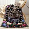 Graduation Motivation Blanket Comfortable Great for Office Seaside Couch Four Seasons Universal Stylish Decor