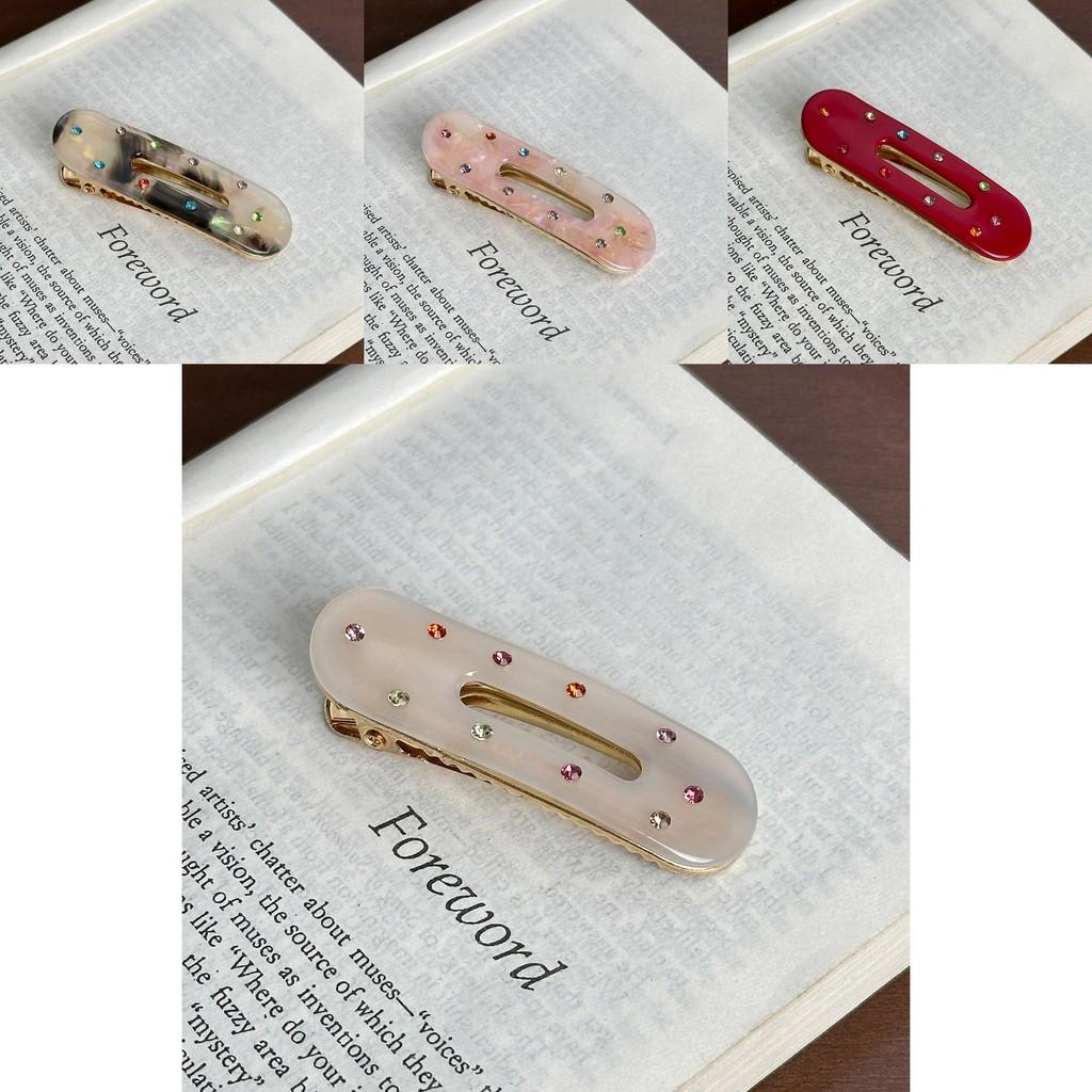 Hair Stylish Oval Claw With Dazzling Rhinestones Ideal For Everyday Fashion Accessories