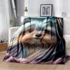 Simpatico cartone animato cane Husky, Samoye, Chihuahua, Koki Pomerania Coperta, morbida coperta per la casa Camera da letto Copridivano Coperta per bambini