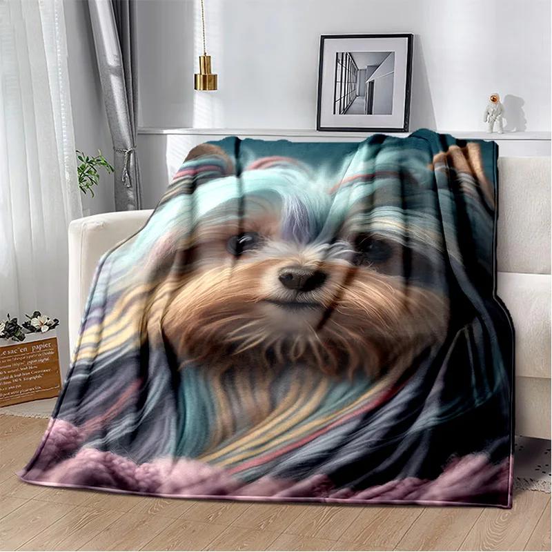 Simpatico cartone animato cane Husky, Samoye, Chihuahua, Koki Pomerania Coperta, morbida coperta per la casa Camera da letto Copridivano Coperta per bambini