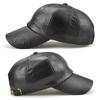 1PC Autumn Winter Men and Women's PU Leather Baseball Cap Waterproof Windproof Hat Stamping Logo Outdoor Sports Gorras Baseball Casquette